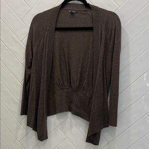 Eddie Bauer Chocolate Brown Open Front Cardigan